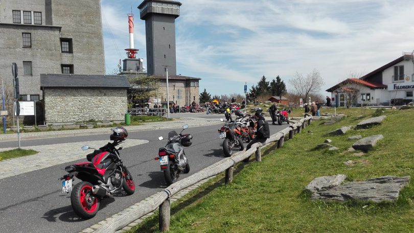 Mit der Honda auf dem Feldberg