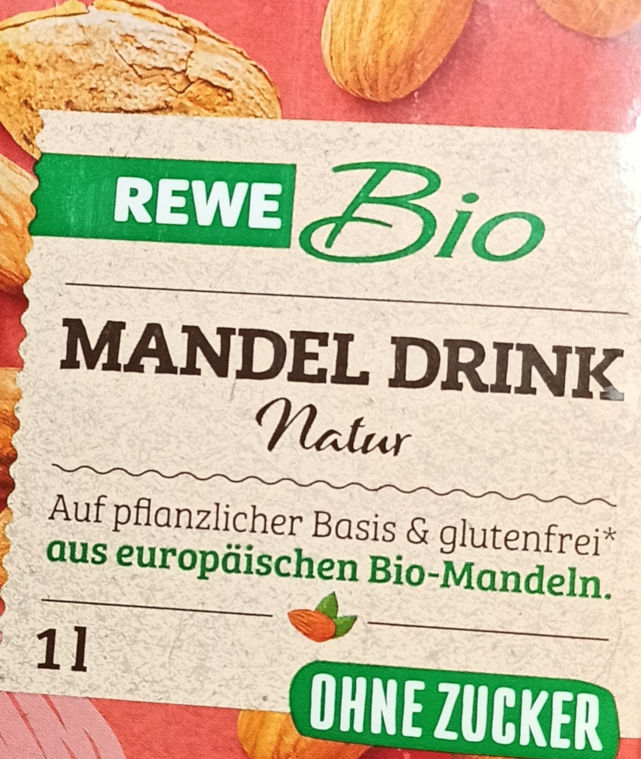 Mandel-Drink Verpackung, Ausschnitt